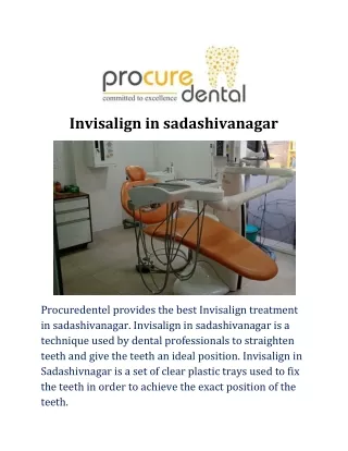 Invisalign in sadashivanagar