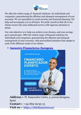 Asesores Financieros Zaragoza