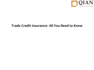 Trade Credit Insurance- All You Need to Know