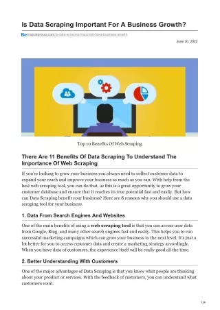 is data scraping important for a business growth