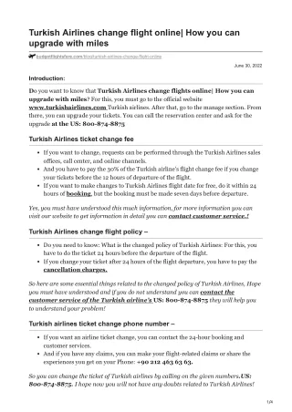 turkish airlines change flight online