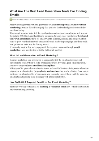 what are the best lead generation tools