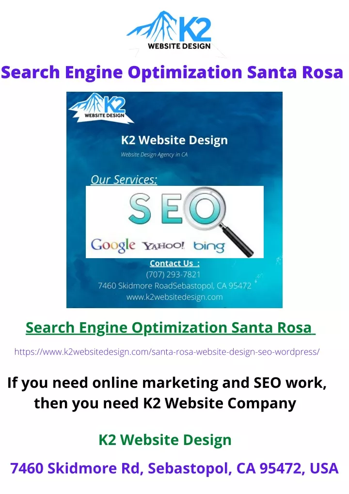 search engine optimization santa rosa