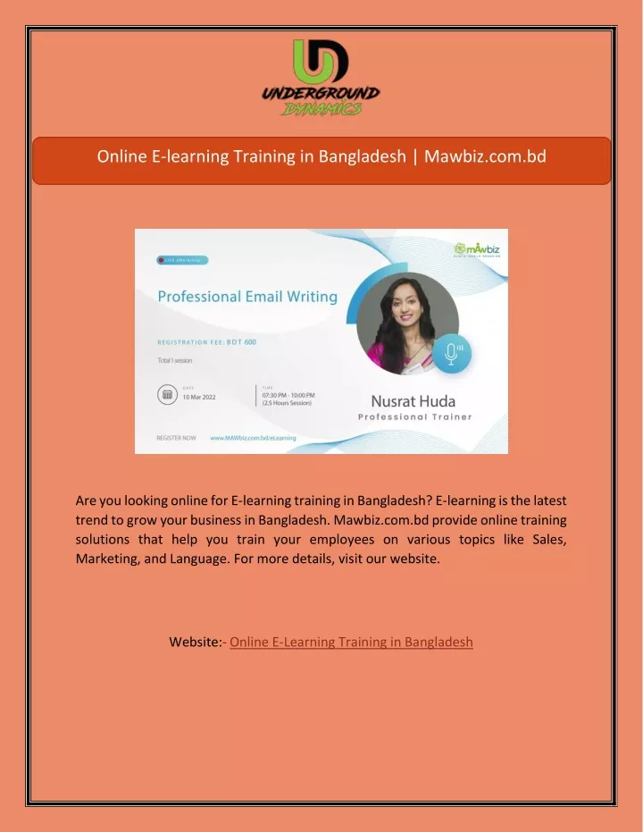 online e learning training in bangladesh mawbiz