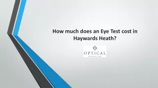 How much does an Eye Test cost in Haywards Heath?