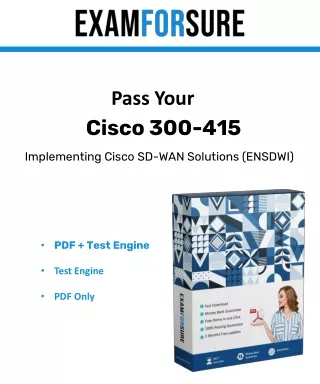 Best Cisco 300-415 Dumps With Valid 300-415 Exam Questions