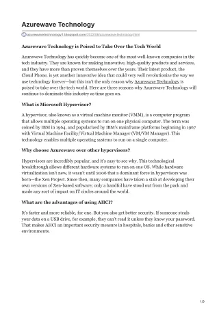 Azurewave Technology