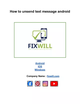 How to unsend text message android - Fixwill