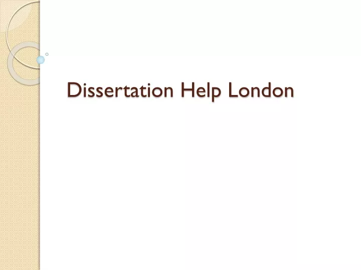 dissertation help london