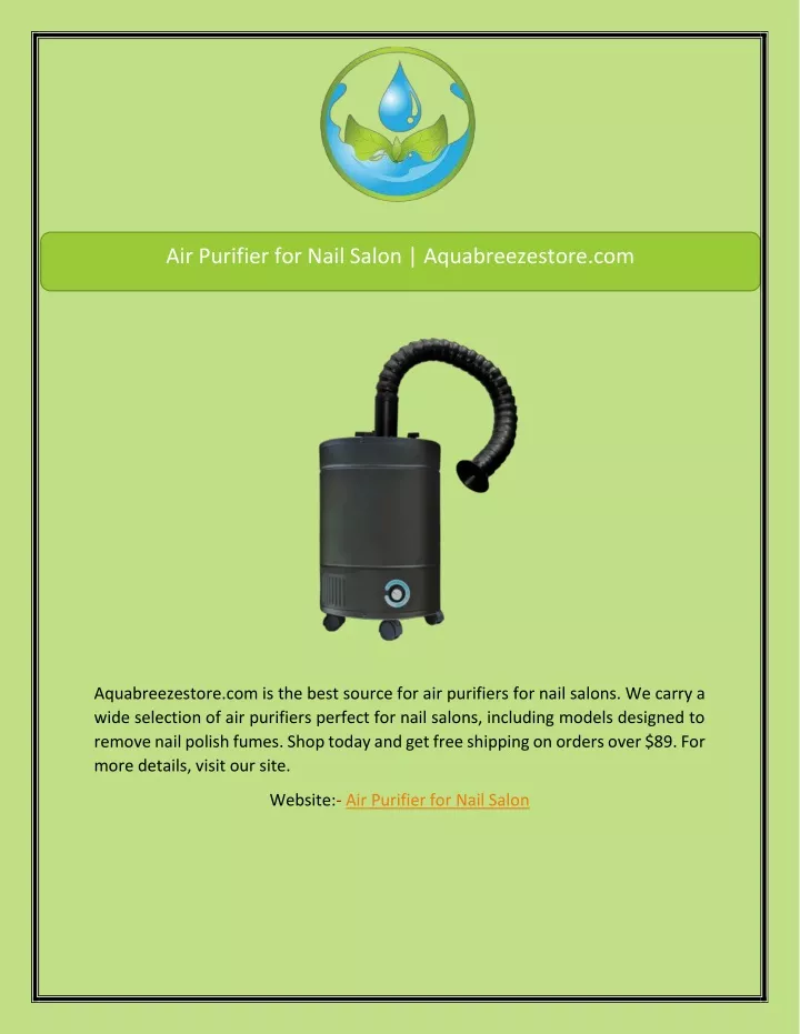 air purifier for nail salon aquabreezestore com