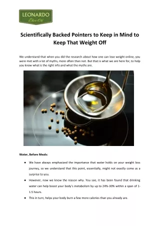 scientifically backed pointers to keep in mind