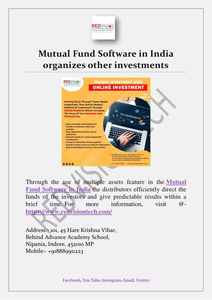 mutual fund software in india organizes other