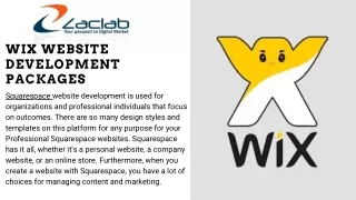 Wix website development packages