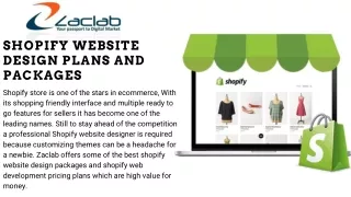 Shopify website desing plans and packages