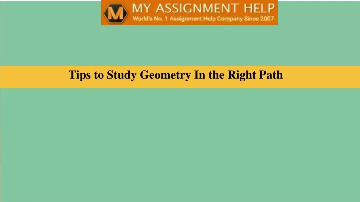 tips to study geometry in the right path