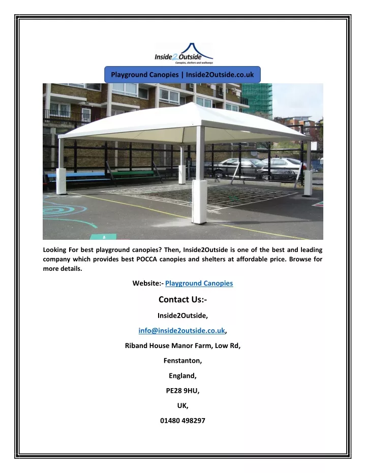 playground canopies inside2outside co uk