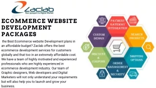 Ecommerce website development packages