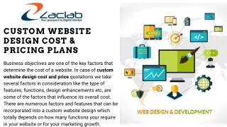 Custom website Desing cost & Pricing plans