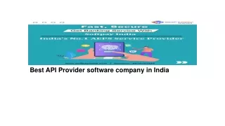 best api provider software company in india
