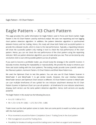 Eagle Pattern - X3 Chart Pattern