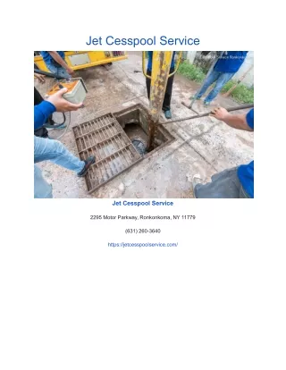 jet cesspool service
