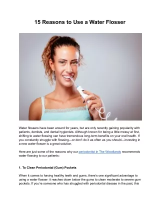 15 Reasons to Use a Water Flosser