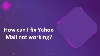 how can i fix yahoo mail not working