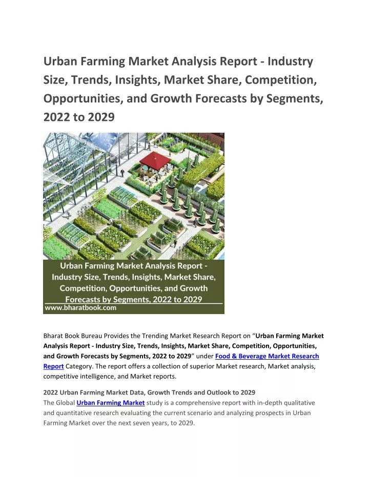 urban farming market analysis report industry