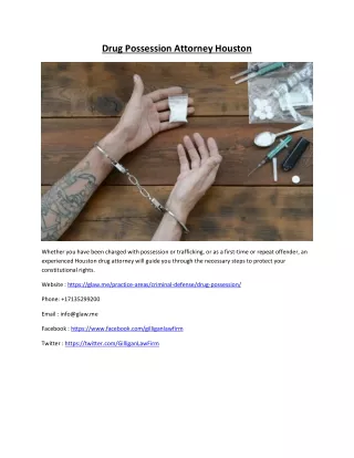 Drug Possession Attorney Houston