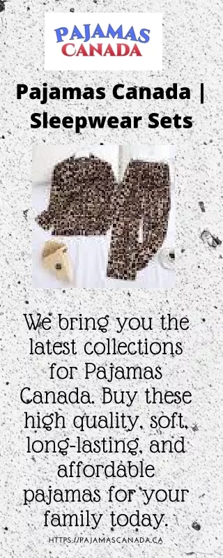 Pajamas Canada  Sleepwear Sets - PAJAMAS CANADA SALE