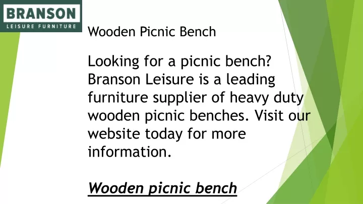 wooden picnic bench