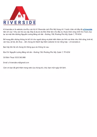 A1riverside - Trang Tin Tức Tổng Hợp