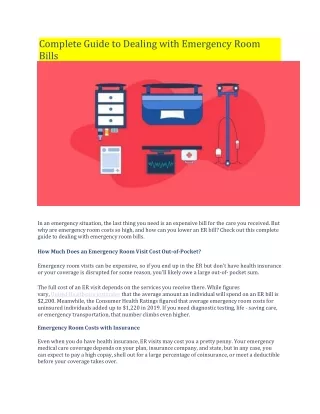 Complete Guide to Dealing with Emergency Room Bills