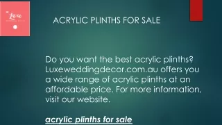 Acrylic Plinths For Sale  Luxeweddingdecor.com.au