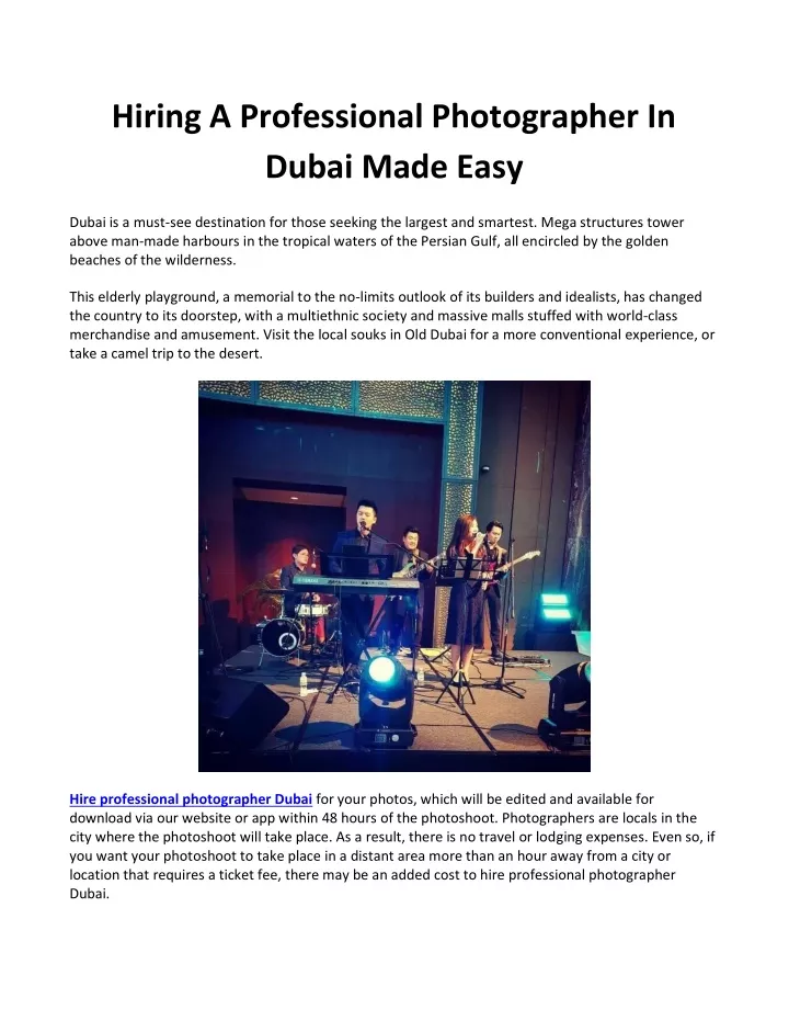 hiring a professional photographer in dubai made