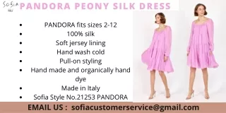 pandora peony silk dress