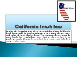 California leash law