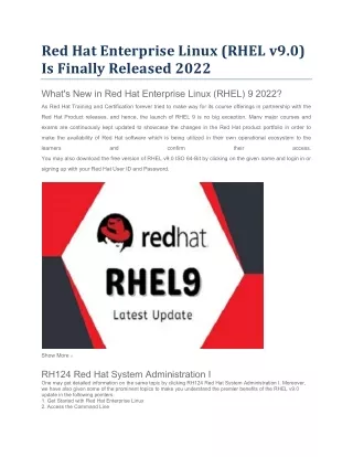 red hat enterprise linux rhel v9 0 is finally