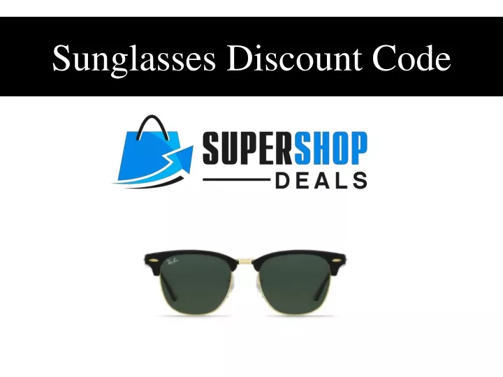 sunglasses discount code