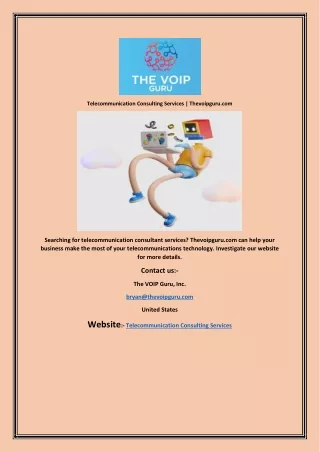 telecommunication consulting services thevoipguru