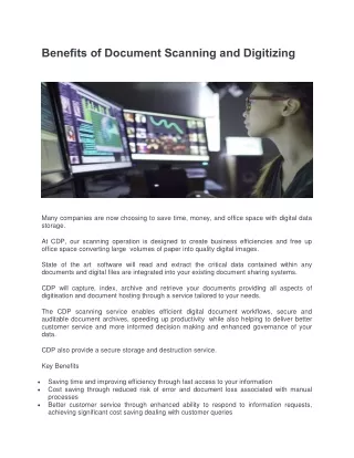 benefits of document scanning and digitizing