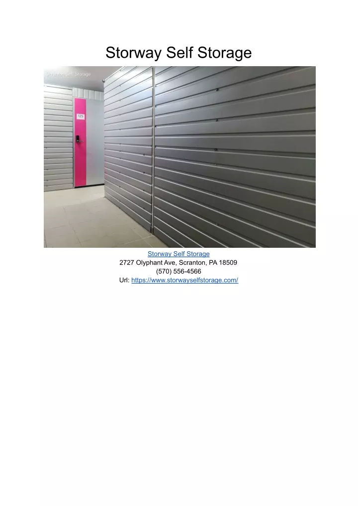 storway self storage