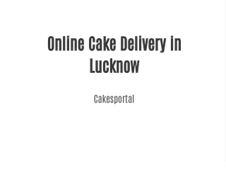 Online cake Delivery Lucknow