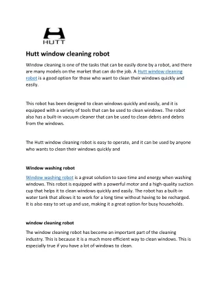 Hutt window cleaning robot (1)
