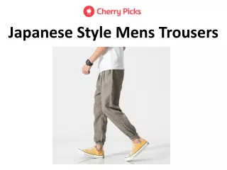 Japanese Style Mens Trousers