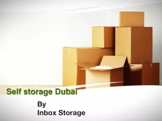 INBOX STORAGE DUBAI