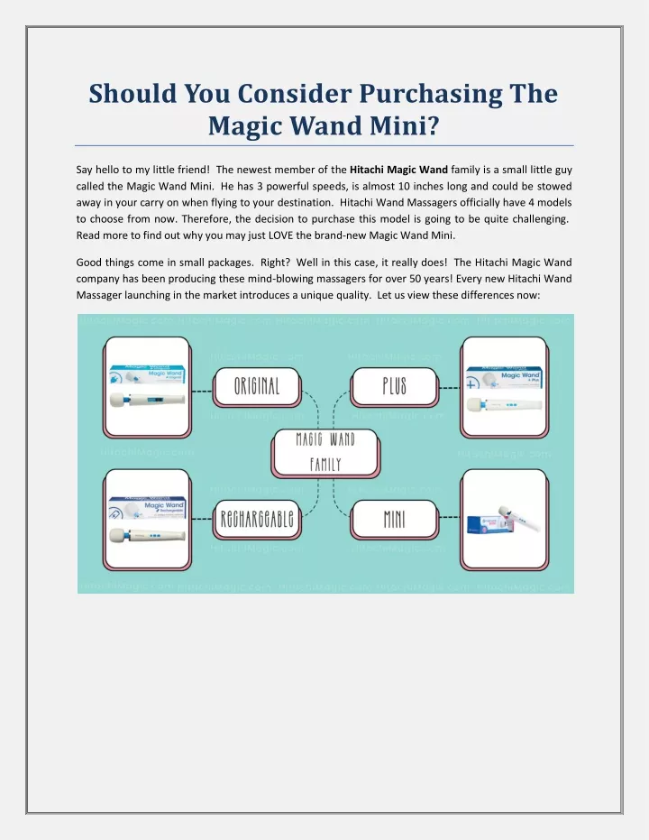 should you consider purchasing the magic wand mini