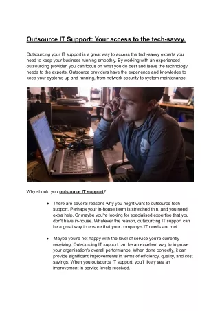 Outsource IT Support_ Your access to the tech-savvy