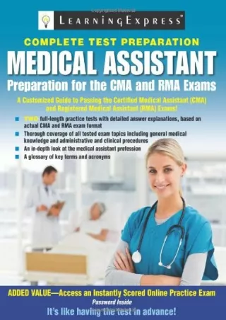 DOWNLOAD Medical Assistant Exam Preparation for the CMA and RMA Exams