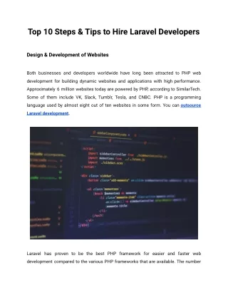 top 10 steps tips to hire laravel developers
